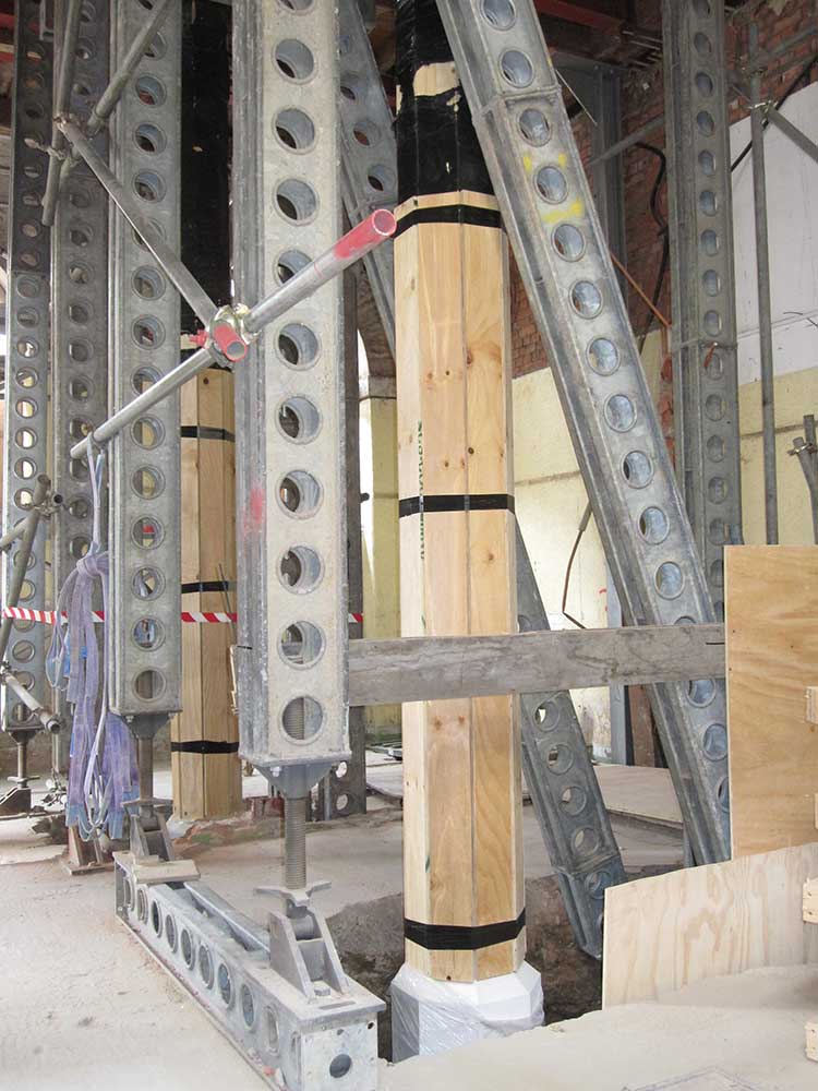 Columns reinstated at Bridport Town Hall