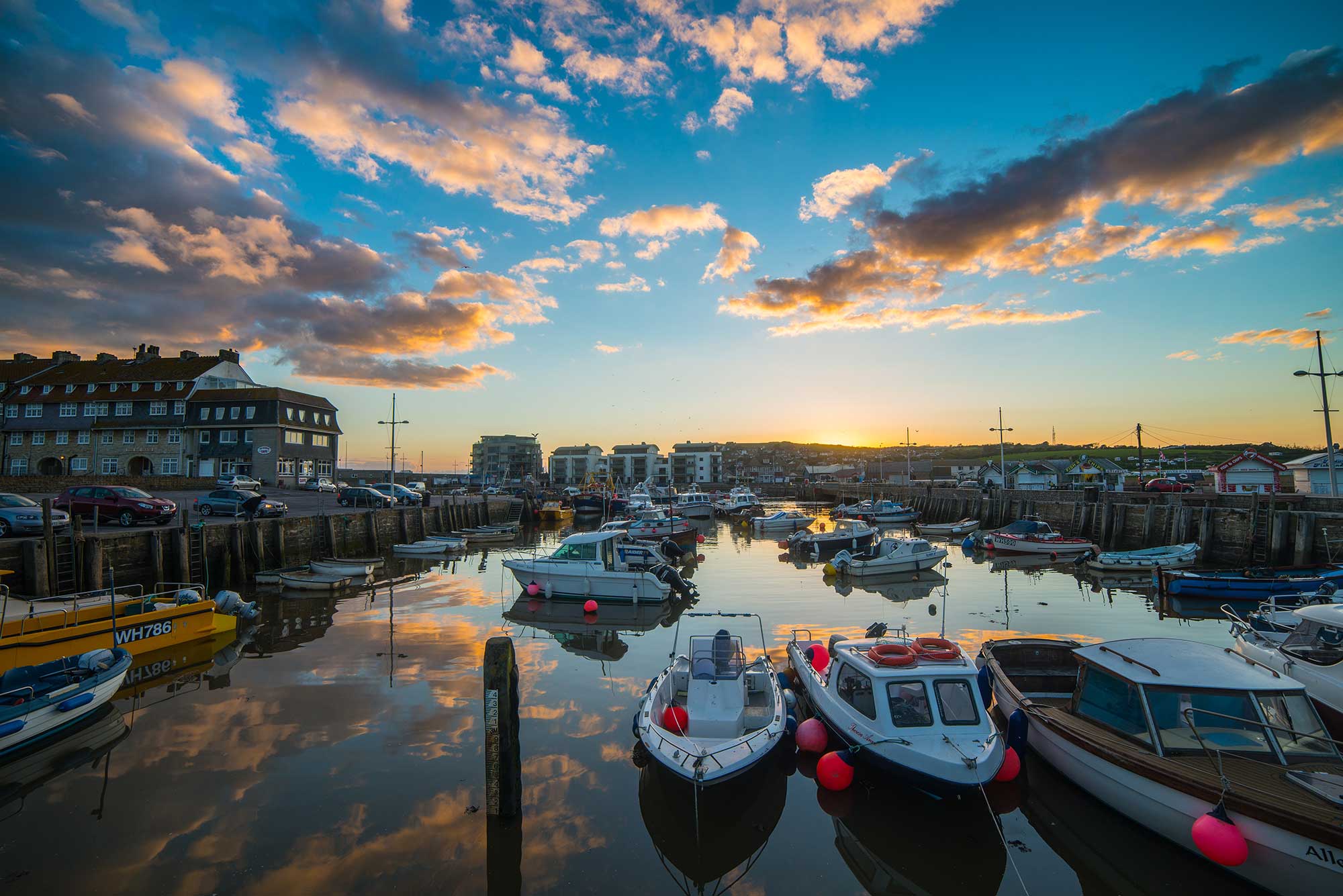 Sunset over West Bay Harbour