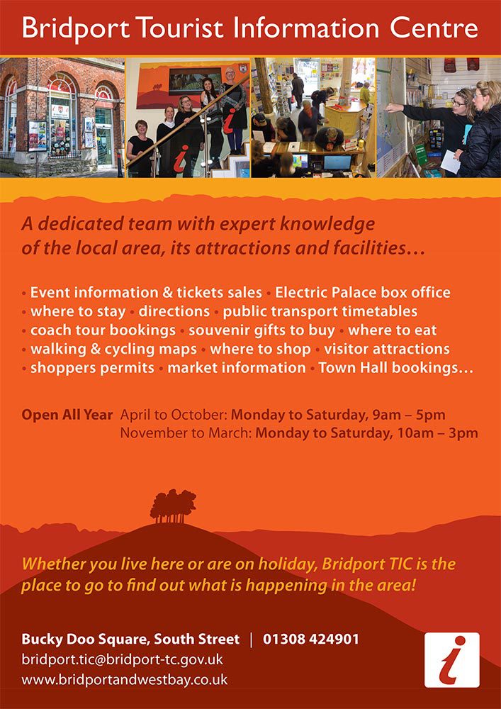 Bridport Tourist Information Centre leaflet