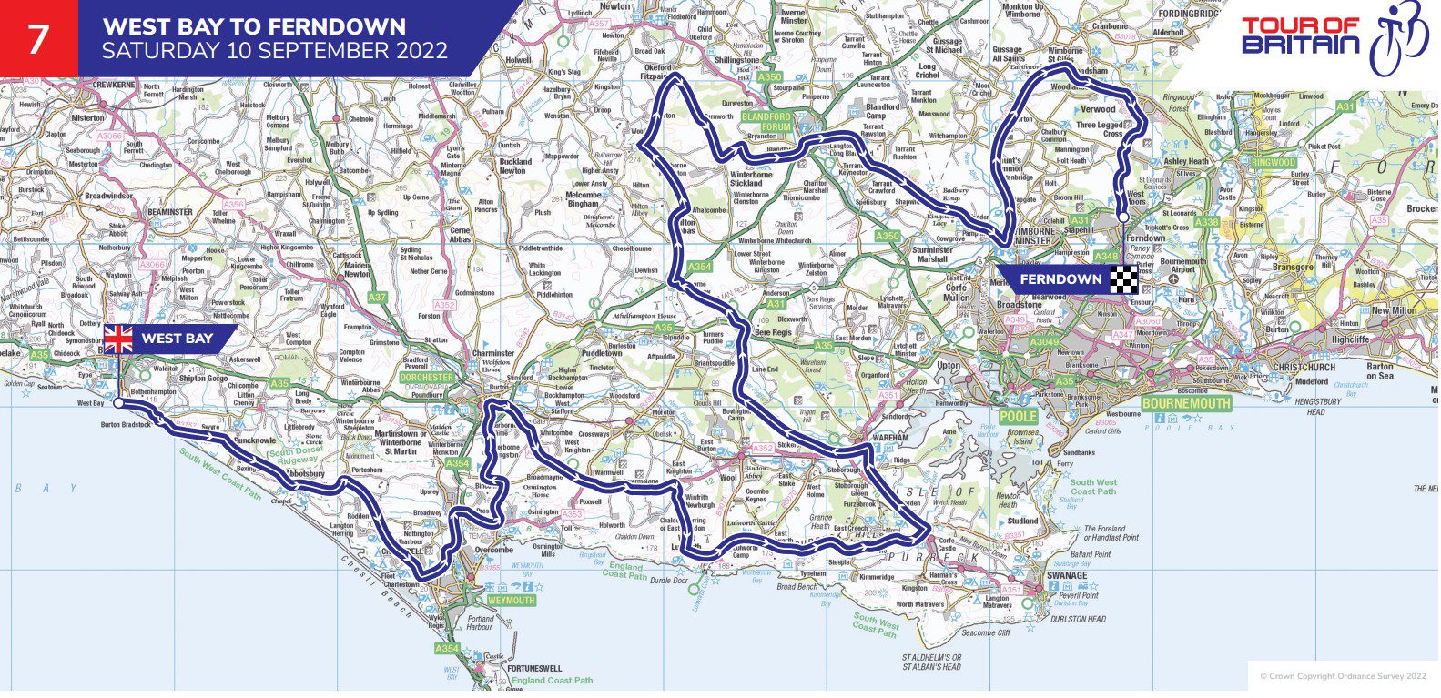 Tour of Britain route