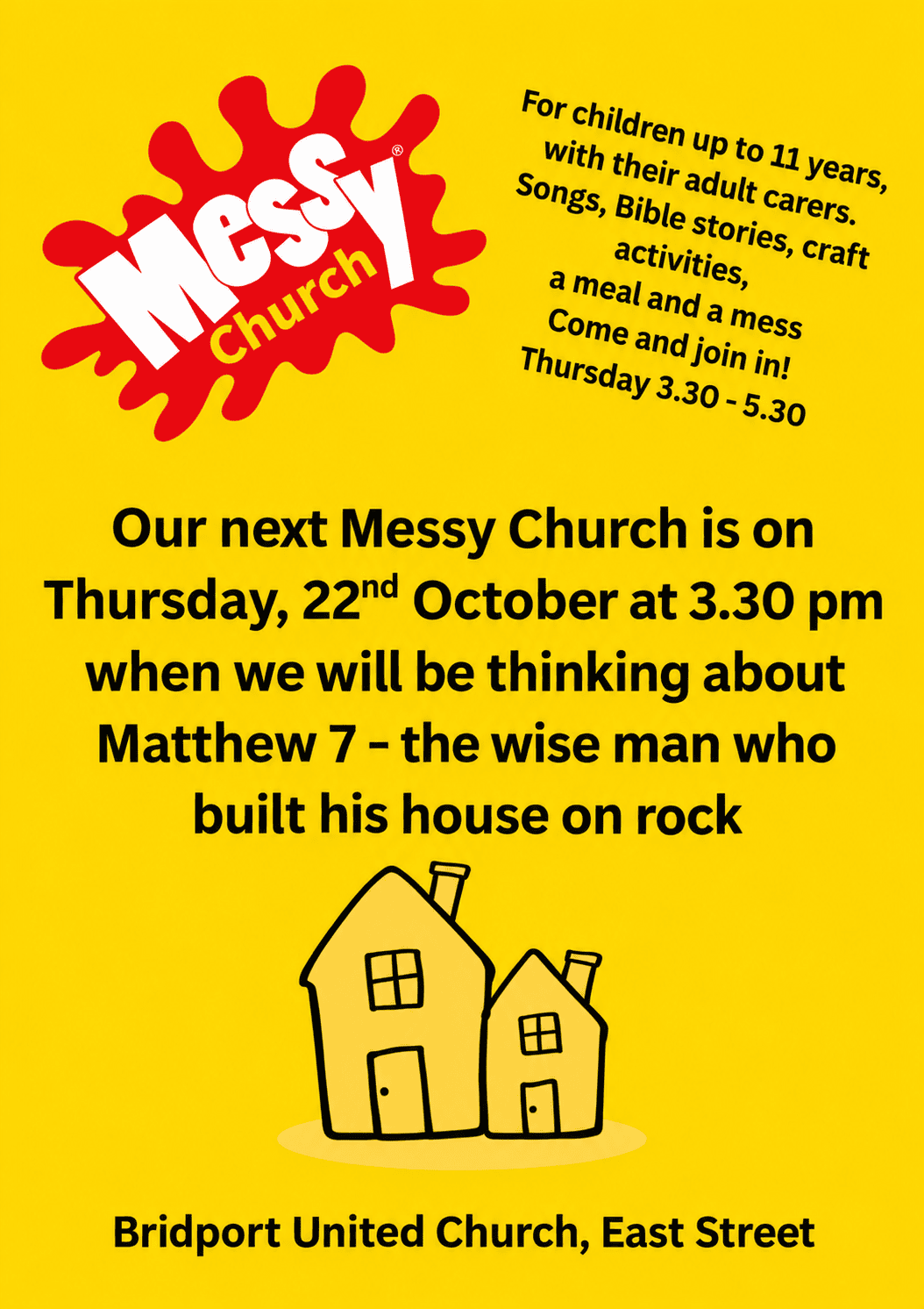 Messy Church Children’s Event Poster
