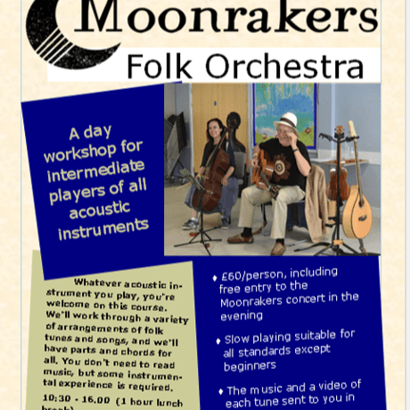 Moonrakers Folk Orchestra Day Workshop (Saturday 15 March)