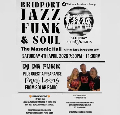 Bridport Jazz, Funk & Soul Night with Special guest Paul Lewis (Saturday 04 April)