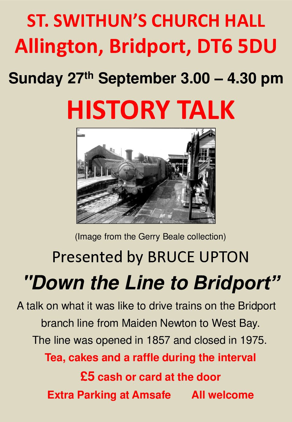 History Talk 27th Sept 2026