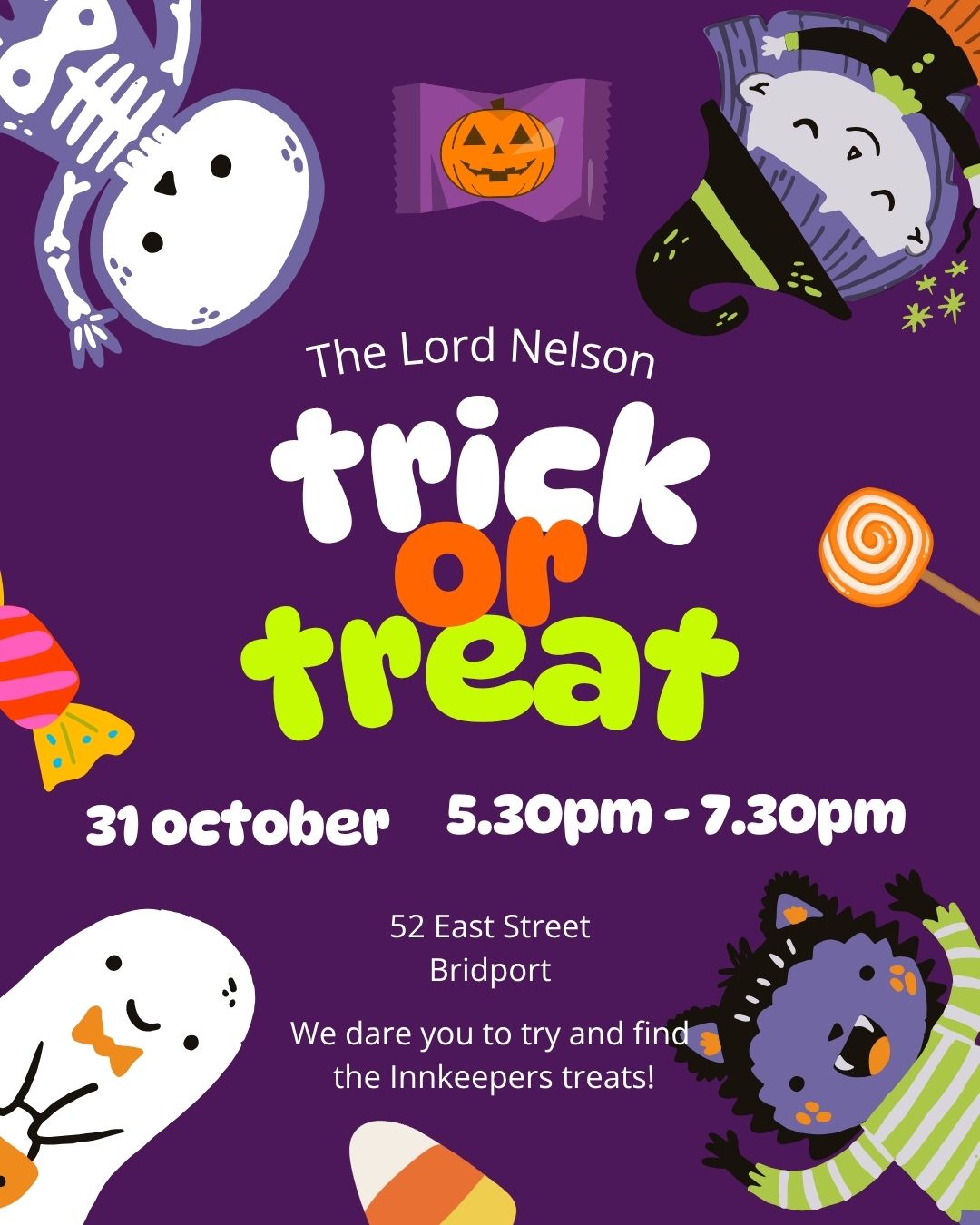 Lord Nelson Trick or Treat