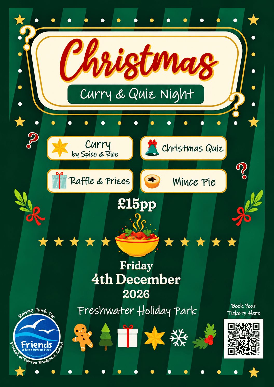 Christmas Curry & Quiz Night Poster