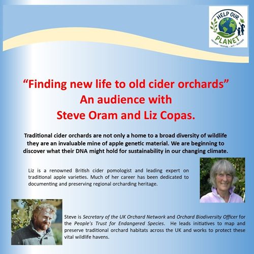 HOPTalks | ‘Finding new life to old cider orchards’ with Steve Oram & Liz Copas  | Thursday 19 November